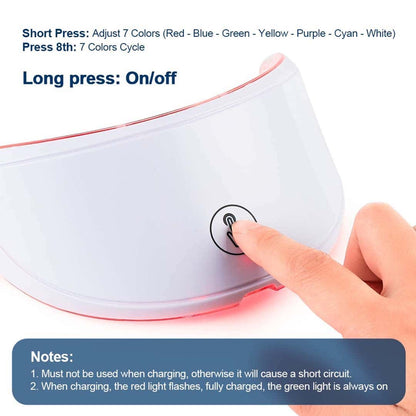7 Colors Led Facial Mask With Neck Red Light Therapy